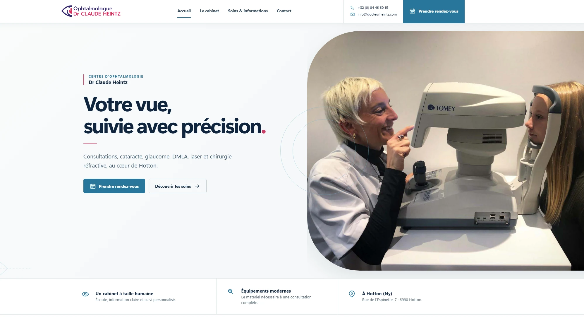 Page d’accueil du site du Docteur Claude Heintz